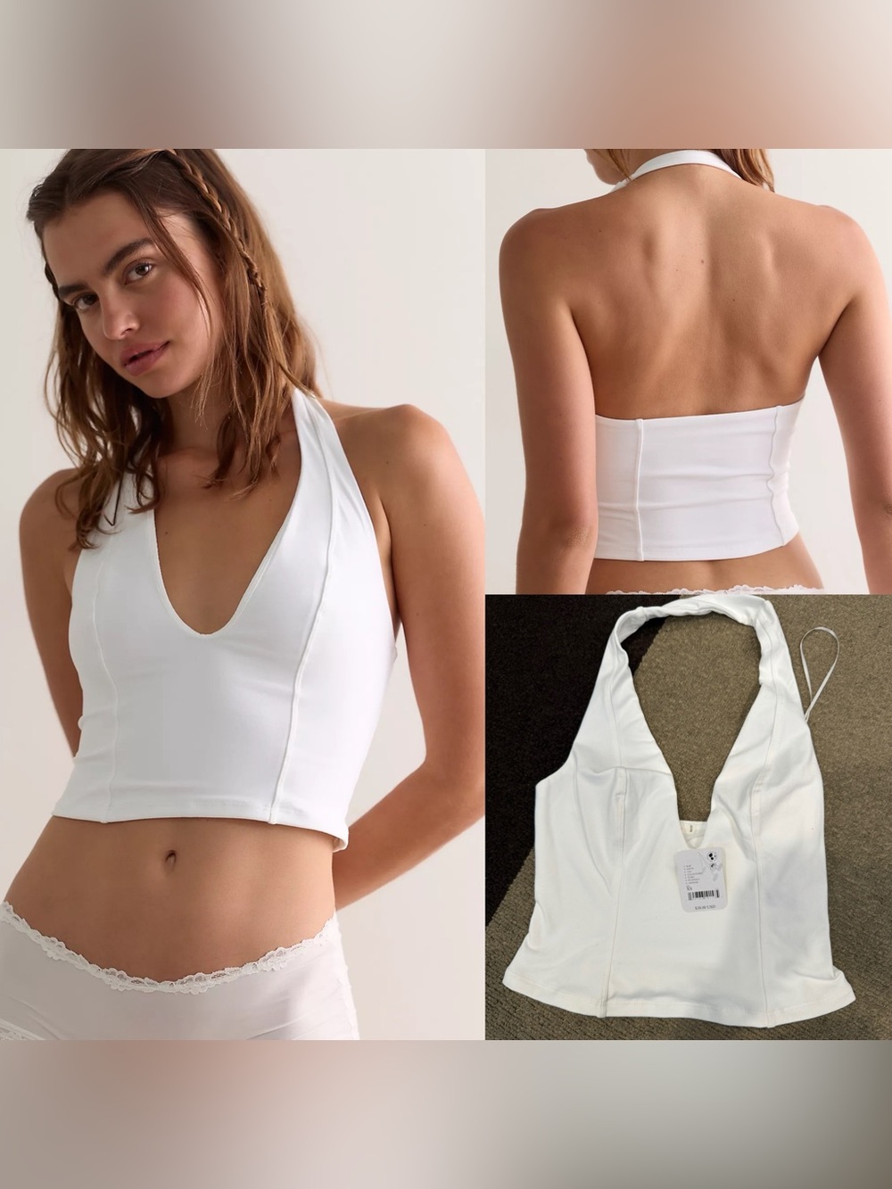 Free People Spill the Tea Plunge Halter Tank